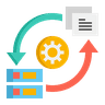 Icono de transformación de datos